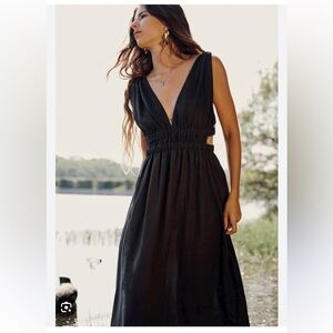 Zara black cut out dress